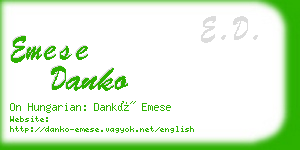 emese danko business card
