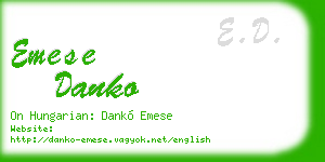 emese danko business card